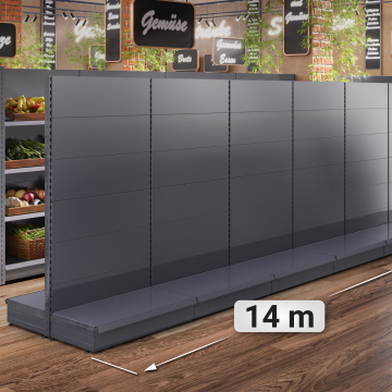 BROOKLYN | gondol midthylle | B1400xH195cm | Komplett sett