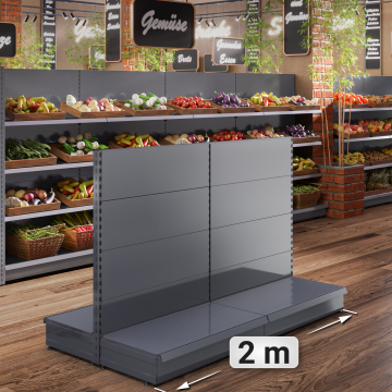BROOKLYN | gondol midthylle | B200xH135cm | Komplett sett