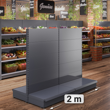 BROOKLYN | gondol midthylle | B200xH165cm | Komplett sett