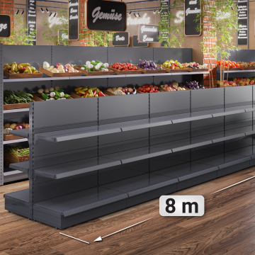 BROOKLYN | Gondol midtromshylle | B800xH135cm | Inkl. 2 hyller | Komplett sett