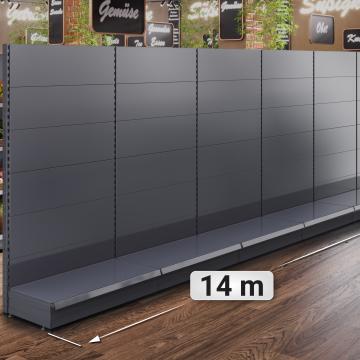 BROOKLYN | Gondola Wandplank | B1400xH195cm | Complete Set