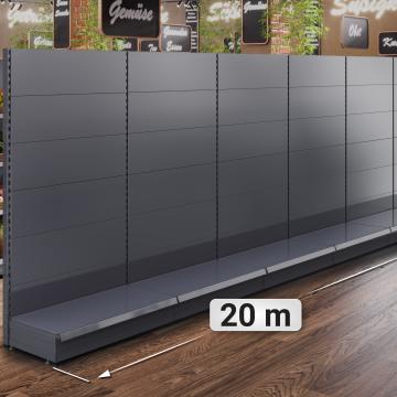 BROOKLYN | Półka ścienna Gondola | W2000xH195cm | Kompletny zestaw