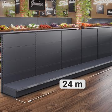 BROOKLYN | Gondola Wall Shelf | W2400xH135cm | Complete Set