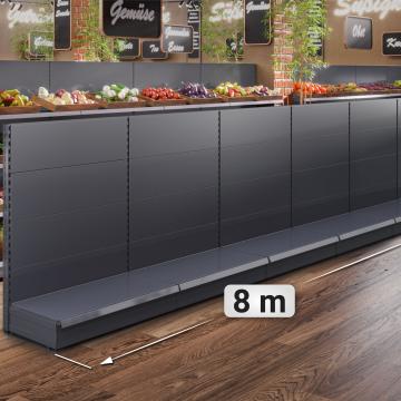 BROOKLYN | Gondola Wall Shelf | W800xH135cm | Complete Set