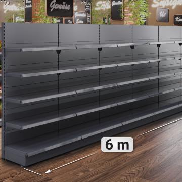 BROOKLYN | Gondola Wall Shelf | W600xH195cm | Includes 4 shelves | Complete set