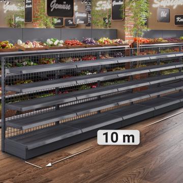 BROOKLYN | Raster Wandplank | B1000xH135cm | Incl. 4 Planken | Complete Set