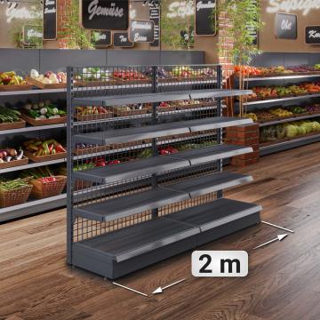 BROOKLYN | Raster Wandplank | B200xH165cm | Incl. 4 Planken | Complete Set