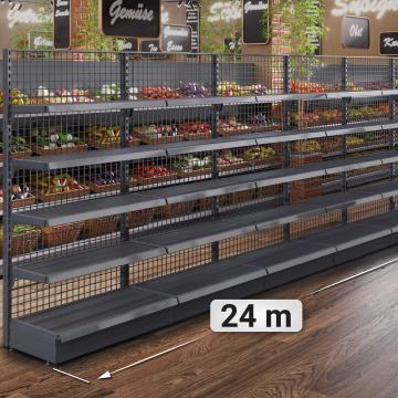 BROOKLYN | Raster Wandplank | B2400xH195cm | Incl. 4 Planken | Complete Set