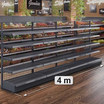 BROOKLYN | Raster Wandplank | B400xH165cm | Incl. 4 Planken | Complete Set