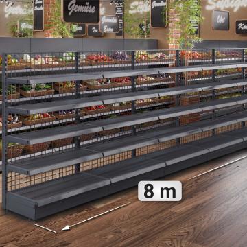 BROOKLYN | Raster Wandplank | B800xH165cm | Incl. 4 Planken | Complete Set