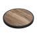BRASIL | Gastro bordsskiva | Ø 70 cm | Sheesham | Svart metallkant | Rund