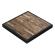 BRASIL | Gastro bordplade | B:D 70 x 70 cm | Vintage Old | Sort metalkant | Firkantet
