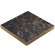 Brasil | Gastro HPL Bordplate | B:T 70 x 70 cm | Kaffe Marmor | Gullkant | Firkantet