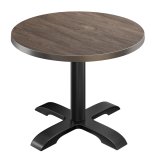 BSD | Tavolo Bistro | Ø 70 x 74,5 cm | Rotondo | Bordo in acciaio inox | | Light Wenge / Nero