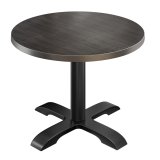 BSD | Tavolo Bistro | Ø 70 x 74,5 cm | Tondo | Bordo in acciaio inossidabile | | Wenge / Nero