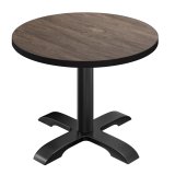 BSD | Tavolo Bistro | Ø 60 x 74,5 cm | Tondo | Bordo Nero | Light Wenge / Nero