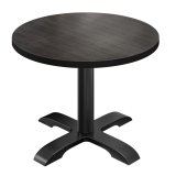 BSD | Tavolo Bistro | Ø 60 x 74,5 cm | Rotondo | Bordo nero | Wenge / Nero