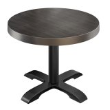 BSD | Tavolo Bistro | Ø 70 x 77 cm | Rotondo | Bordo in acciaio inox | | Wenge / Nero