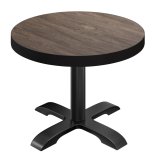BSD | Tavolo Bistro | Ø 60 x 77 cm | Tondo | Bordo nero | Light Wenge / Nero