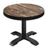 BSD | Tavolo Bistro | Ø 80 x 77 cm | Rotondo | Bordi Neri | Vintage Old / Nero