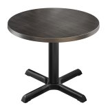 BSM | Bistrobord | Ø 80 x 74,5 cm | Rostfritt stål kant | Rund | Wenge / Svart