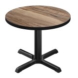 BSM | Bistrobord | Ø 80 x 74,5 cm | Sort kant | Rund | Sheesham / Sort