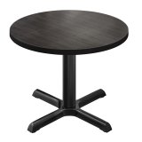 BSM | Bistro Bord | Ø 80 x 74,5 cm | Sort kant | Rund | Wenge / Sort