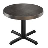 BSM | Mesa de bistró | Diámetro 60 x 77 cm | Borde de acero inoxidable | Redonda | Wenge / Negro