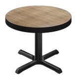 BSM | Table de bistrot | Ø 80 x 77 cm | Bord noir | Rond | Chêne / Noir