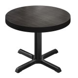 BSM | Table de Bistro | Ø 80 x 77 cm | Bordure noire | Rond | Wenge / Noir