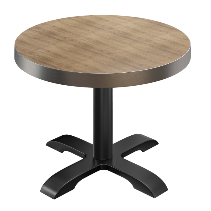 BSD | Tavolo da bistrot | Ø 70 x 77 cm | Rotondo | Rovere / Nero