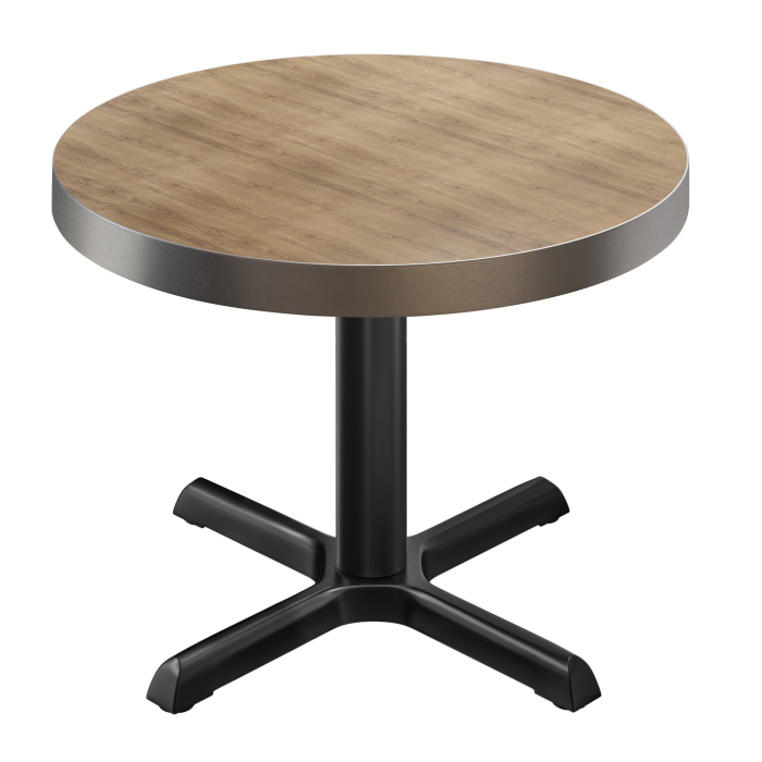 BSM | Stół bistro | Ø 60 x 77 cm | Okrągły | Dąb / Czarny