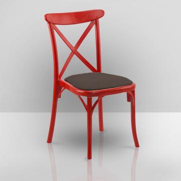 PORTO | Chaise bistrot en plastique | Rouge | Plastique | Empilable