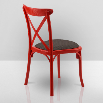 PORTO | Chaise bistrot en plastique | Rouge | Plastique | Empilable