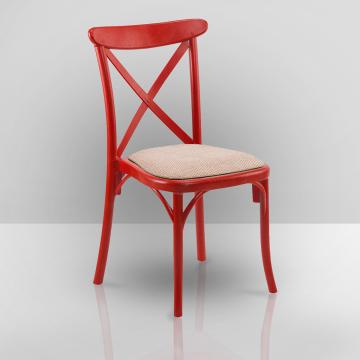 PORTO | Chaise bistrot en plastique | Rouge | Plastique | Empilable