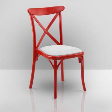 PORTO | Chaise bistrot en plastique | Rouge | Plastique | Empilable