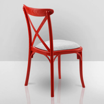 PORTO | Chaise bistrot en plastique | Rouge | Plastique | Empilable