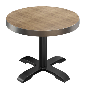 BSD | Bistrotafel | Ø 80 x 77 cm | Rond | Eiken / Zwart