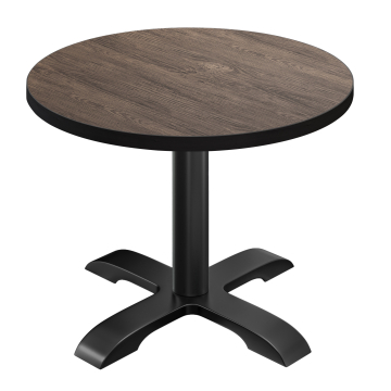 BSD | Table Bistro | Ø 70 x 74,5 cm | Rond | Light Wenge / Noir