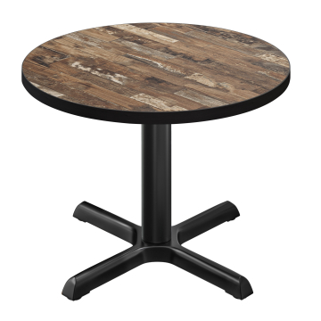 BSM | Mesa Bistro | Ø 70 x 74,5 cm | Redonda | Vintage Viejo / Negra