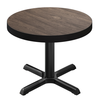 BSM | Tavolo da bistrot | Ø 60 x 77 cm | Rotondo | Wengé chiaro / Nero