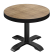BSD | Tavolo Bistro | Ø 80 x 77 cm | Rotondo | Bordo Nero | Rovere / Nero