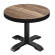 BSD | Table de bistro | Ø 60 x 77 cm | Rond | Bordure noire | Sheesham / Noir