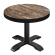 BSD | Tavolo Bistro | Ø 60 x 77 cm | Rotondo | Bordo nero | Vintage Old / Nero