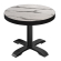 BSD | Tischino da bistro | Ø 80 x 77 cm | Rotondo | Bordo nero | Marmo bianco / Nero