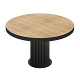BT | Bistrobord | Ø 120 cm | H 76 cm | Ek | Ben: Svart