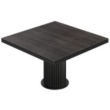 BT | Bistrotafel | B:T 140 x 140 cm | H 76 cm | Wenge | Onderstel: Zwart
