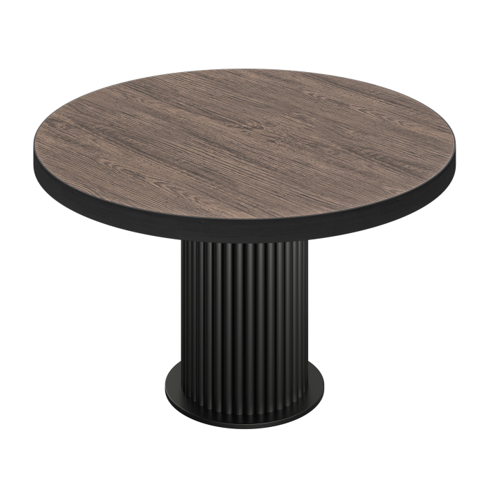 BT | Bistropöytä | Ø 100 cm | K 76 cm | Vaalea wenge | Runko: Musta  