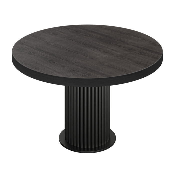 BT | Bistropöytä | Ø 100 cm | K 76 cm | Wenge | Runko: Musta  