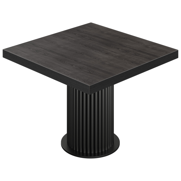 BT | Bistropöytä | L:S 100 x 100 cm | K 76 cm | Wenge | Runko: Musta  